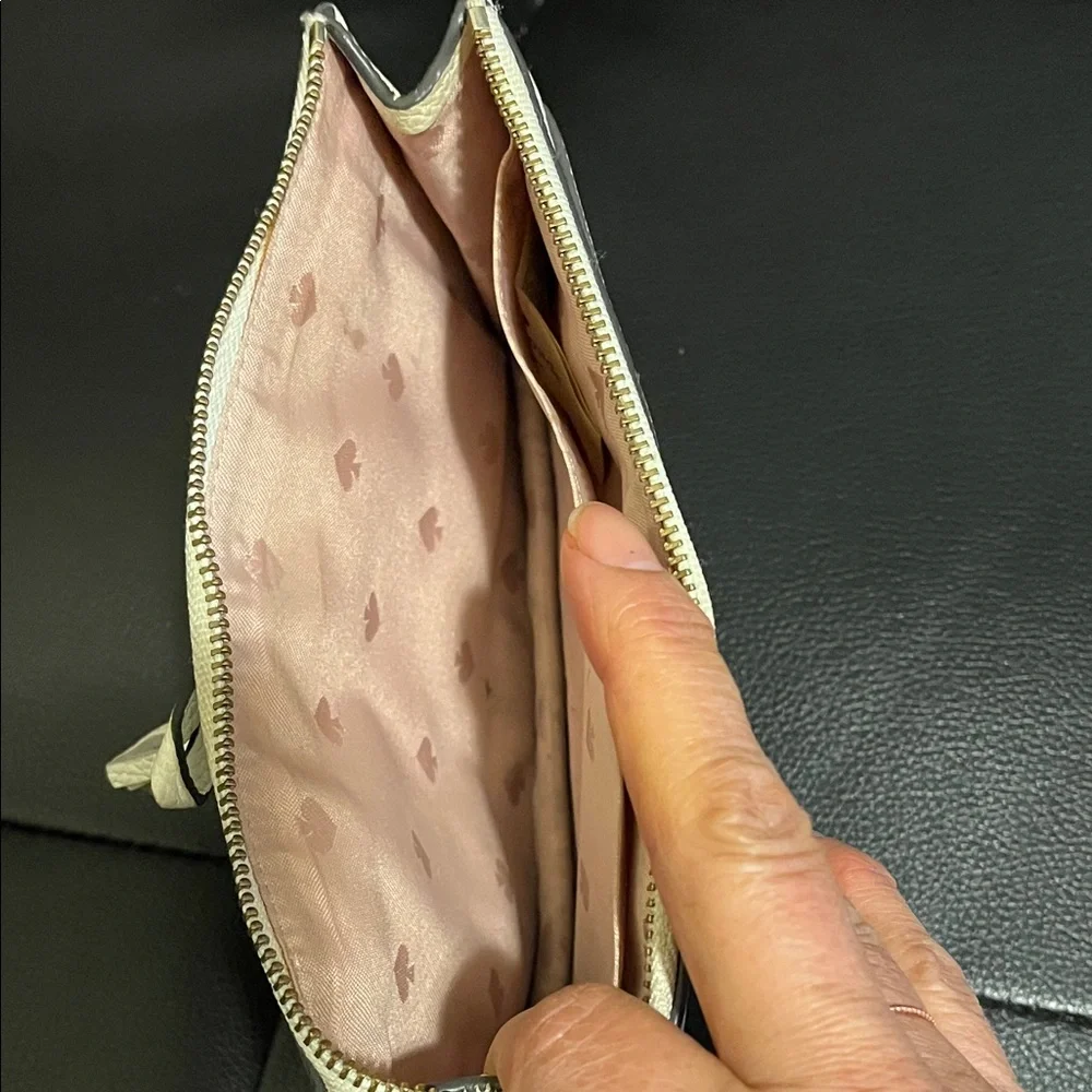 Kate Spade Cream Patterned Clutch